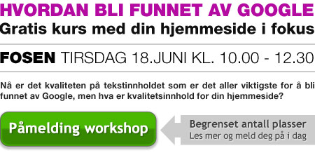 fosen kurs google